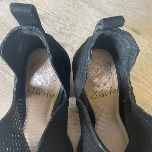 Vince Camuto Black Perforated Open Toe Bootie - Picture 6 of 6